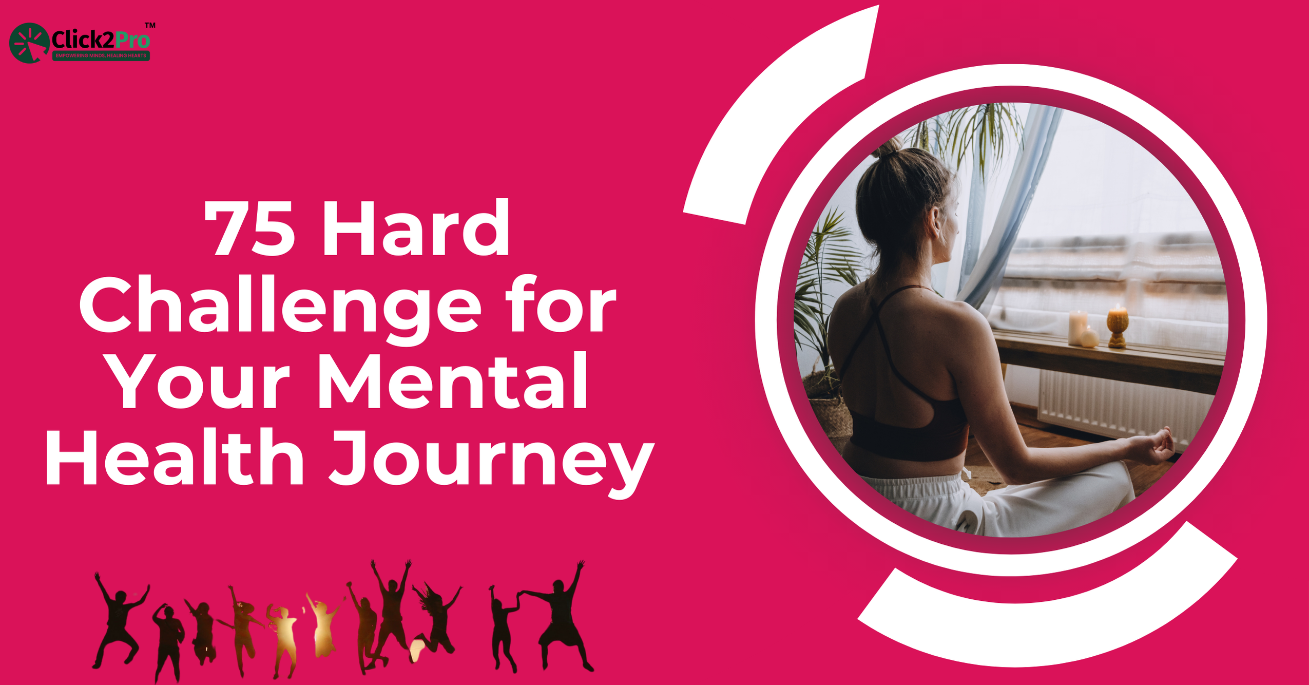 Woman meditating indoors for mental wellness during 75 Hard Challenge adaptation