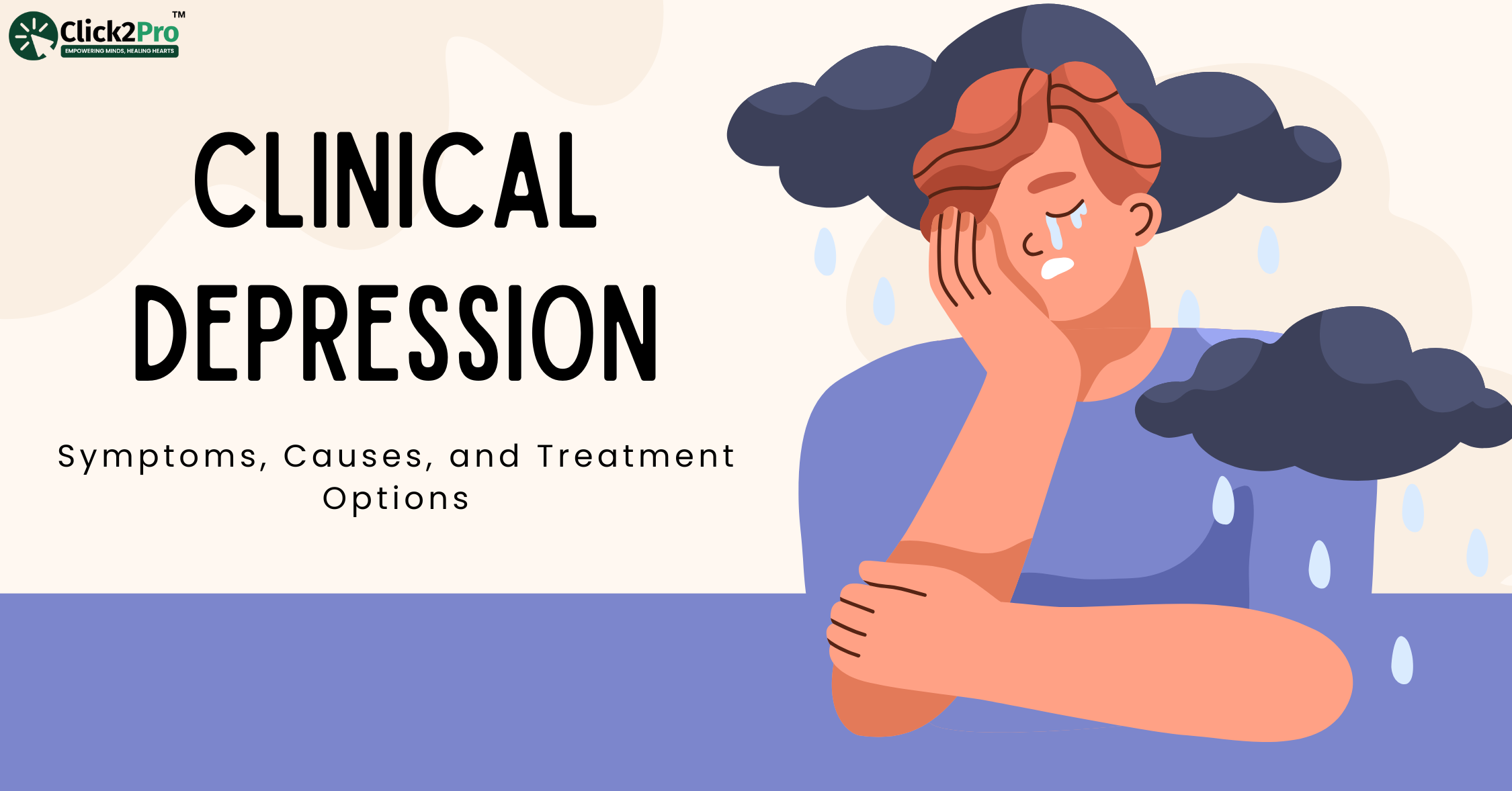 Clinical Depression: Symptoms, Causes & Treatment Options | Mental Health Awareness | Click2Pro