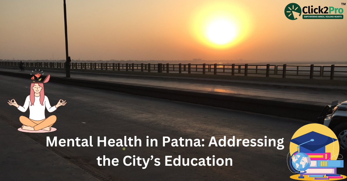 Mental health in Patna: Addressing education's impact on student well-being, sunset view of Patna bridge