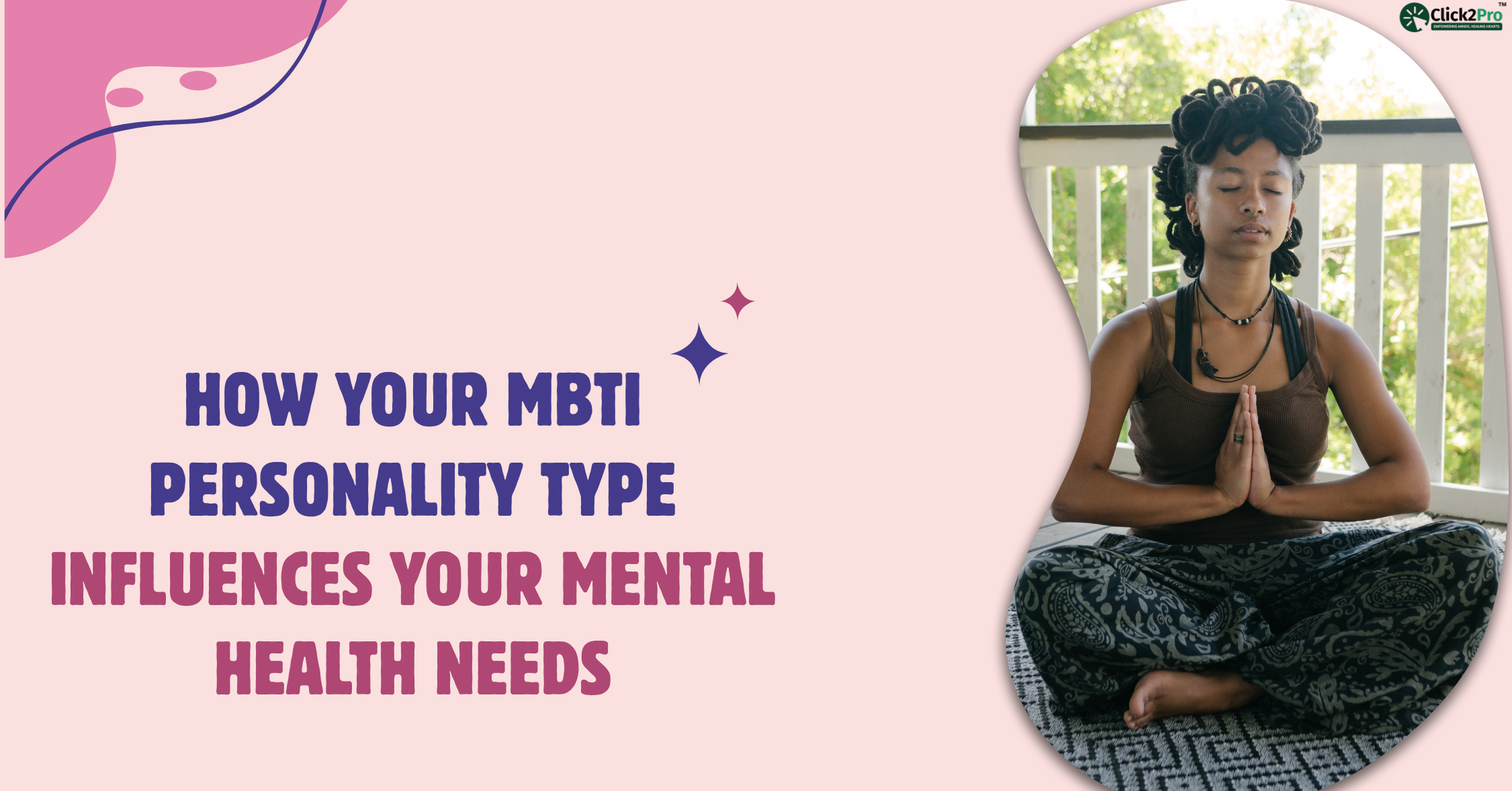 Woman meditating to manage mental health based on MBTI personality type insights.