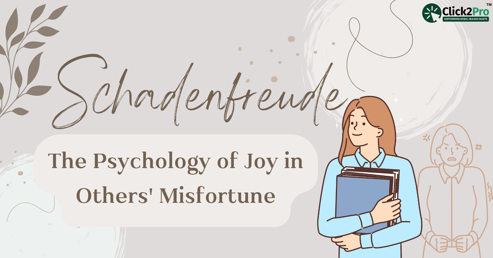 Illustration of Schadenfreude: The psychology of joy in others' misfortune, with characters.