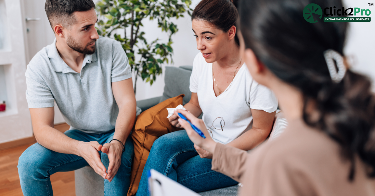 Therapist guides couple through relationship-building therapy for avoidant personality disorder.