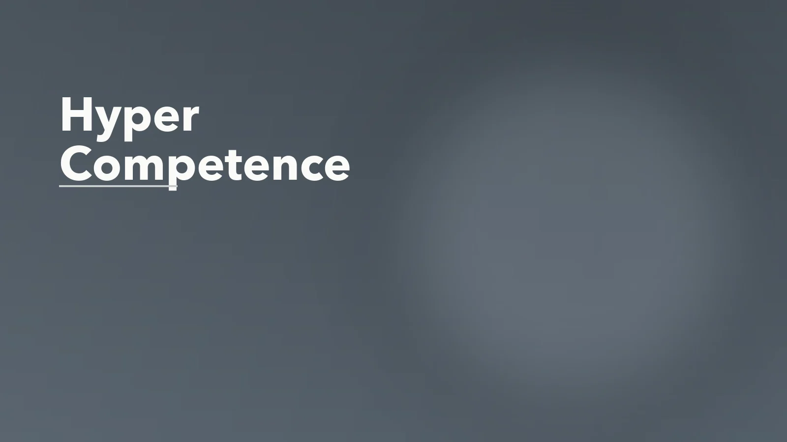 Editorial blog cover with the words 'Hyper Competence' for an article about hyper-competence: when being capable becomes emotional armor.